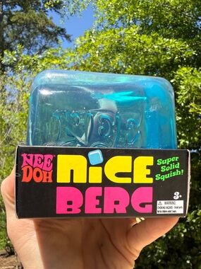 NeeDoh Nice Berg Super Solid Cube Squish Toy - Blue